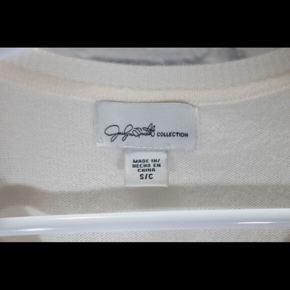 JACLYN Smith • beige embellished sweater - Picture 3 of 3